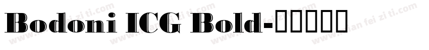 Bodoni ICG Bold字体转换